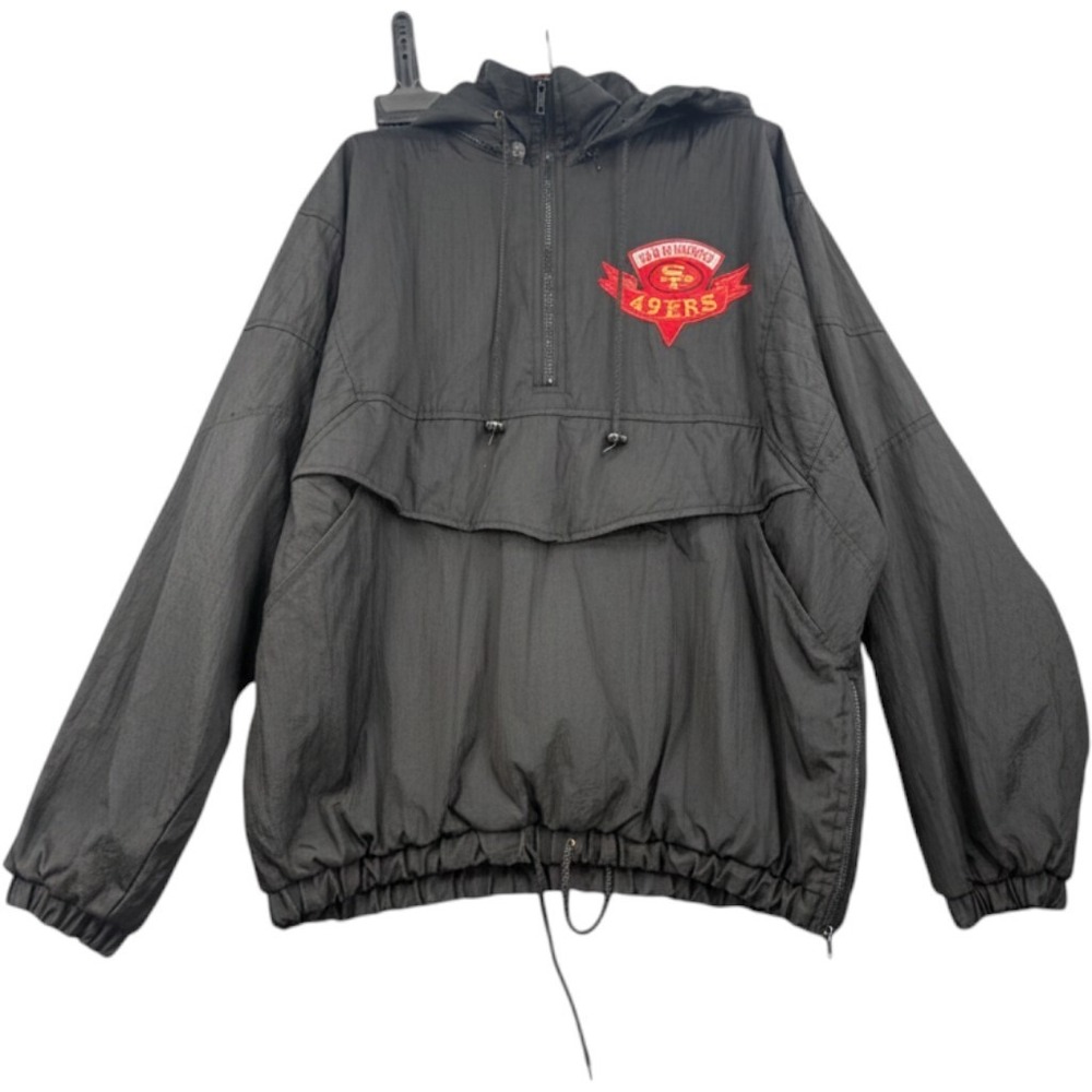 Vintage San Francisco 49ers Jacket Mens XL 90s NFL Pullover Windbreaker Big Logo